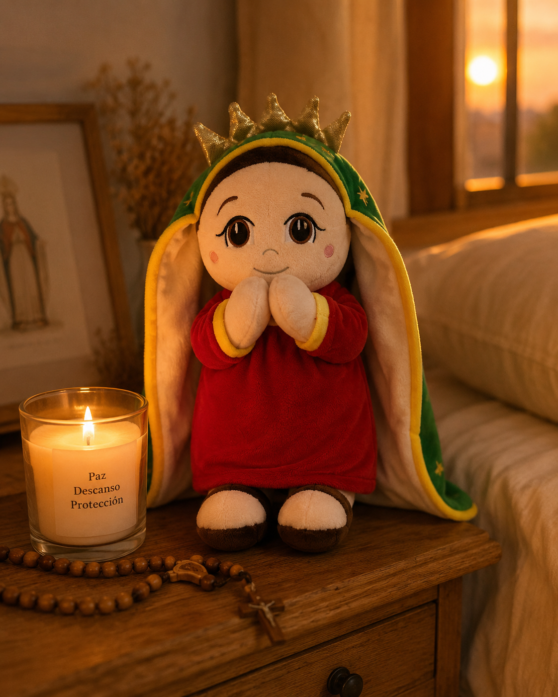 Peluche Virgen de Guadalupe – Reina de la Paz 6