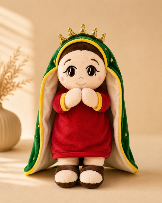 Peluche Virgen de Guadalupe – Reina de la Paz